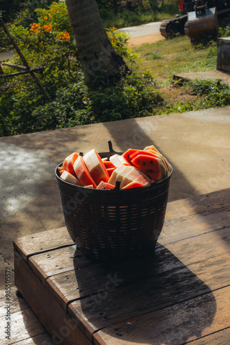Watermelon in a basket 