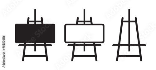 easel icon on white background	