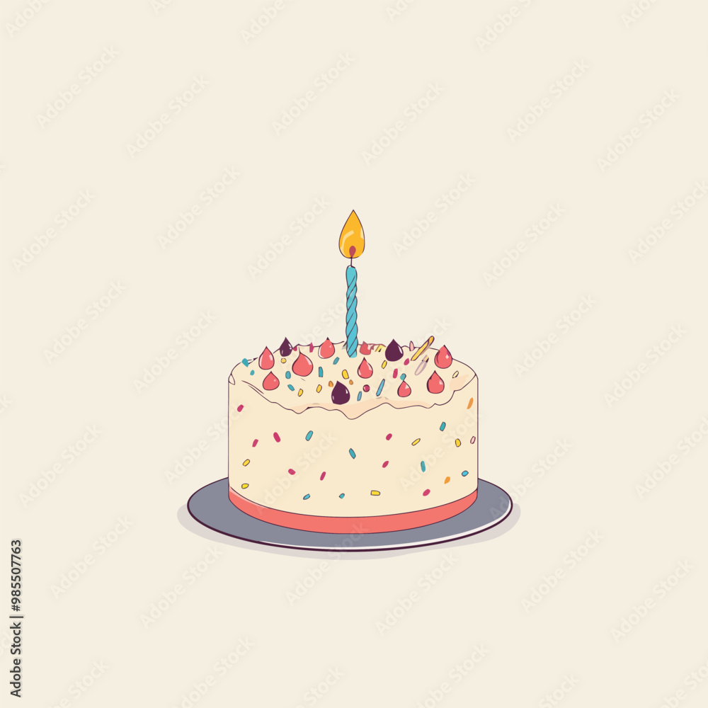 Birthday cake vector isolated illustration Birthday cake vector isolated illustration