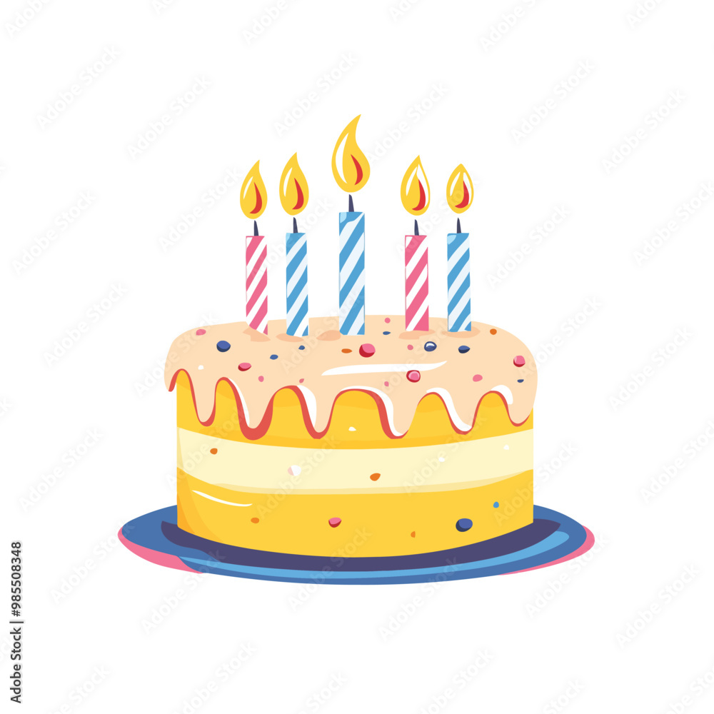 Birthday cake vector isolated illustration Birthday cake vector isolated illustration