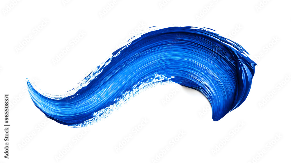 Dynamic Blue Brush Stroke on White Background: Artistic Expression and Fluidity in Minimalist Form Dynamic Blue Brush Stroke on White Background: Artistic Expression and Fluidity in Minimalist Form