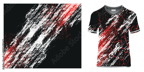 sublimation t-shirt design grunge brush yellow black halftone sporty racing modern abstract horror flashy lines motorsport car stickers livery games esport.eps10
