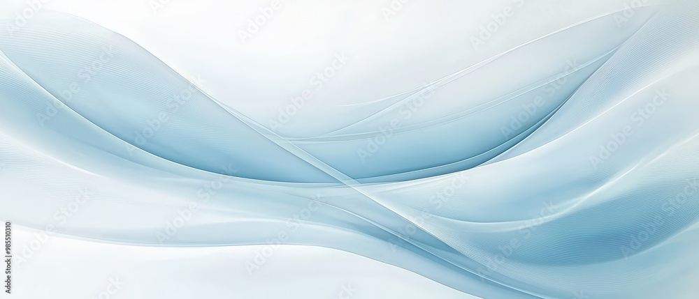 Abstract blue waves on white Abstract blue waves on white