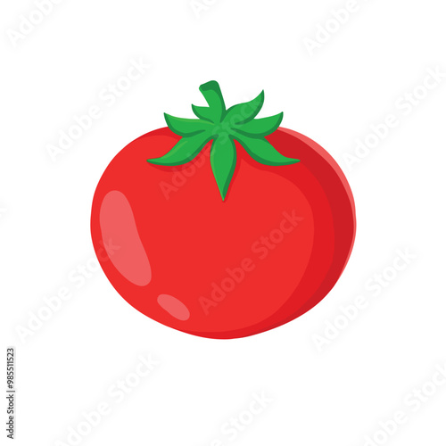 Tomato icon in flat style on white background Vegetable symbol stock vector illustration
