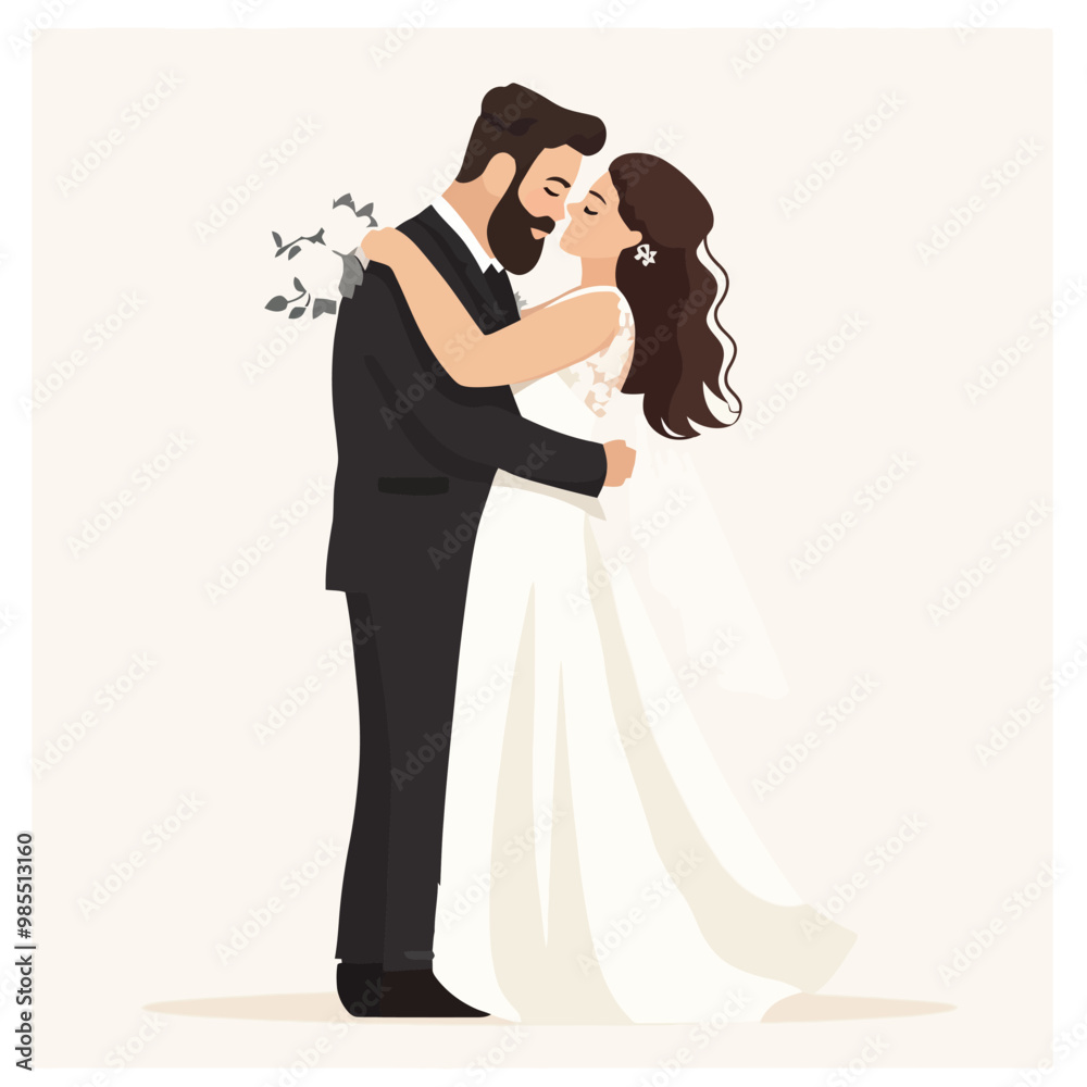 Wedding couple illustration Wedding couple illustration