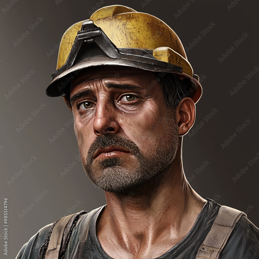 Portrait of a Construction Worker Wearing a Hard Hat Portrait of a Construction Worker Wearing a Hard Hat