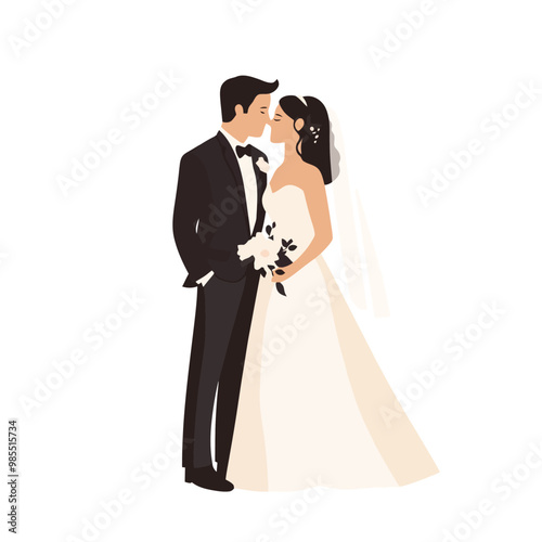 Wedding couple, bride and groom