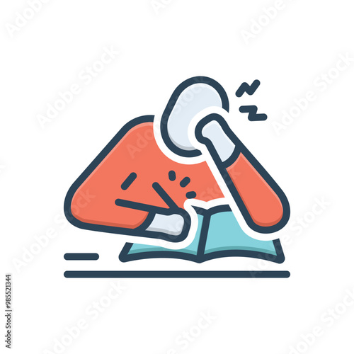 Color illustration icon for difficulty