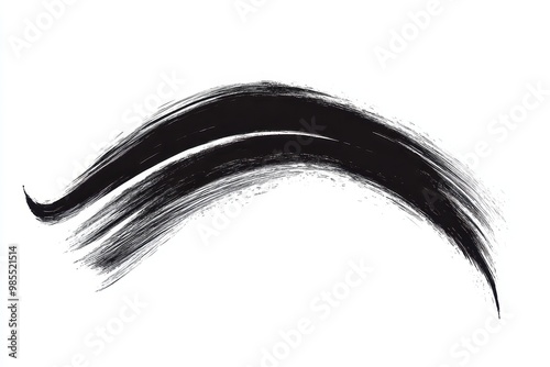 A simple, elegant black brushstroke resembling an eyebrow.