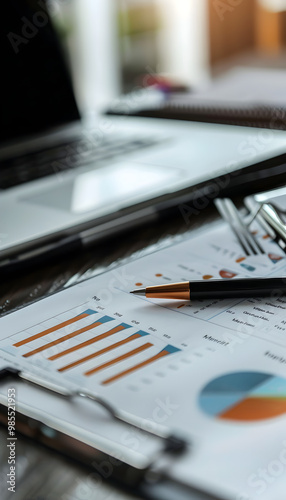 Businessman Reviewing Financial Documents
