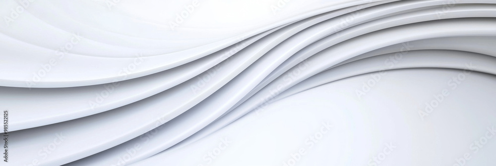 Obraz premium Abstract white curved lines create a modern, minimalist design.