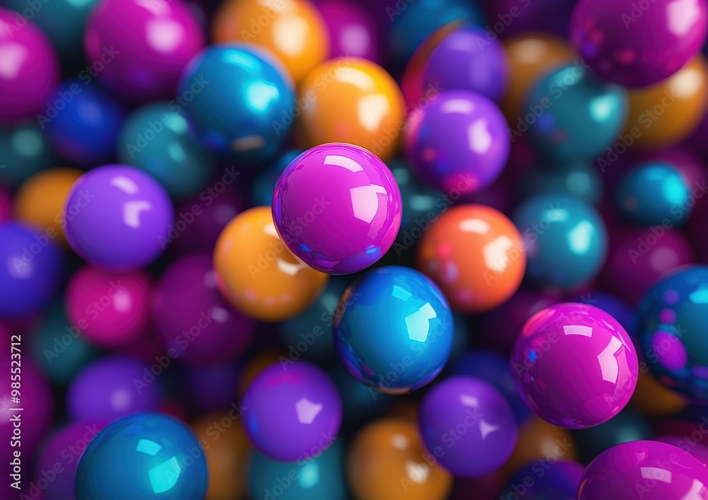 Colorful glossy spheres Colorful glossy spheres