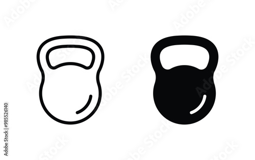 Kettlebell icon vector