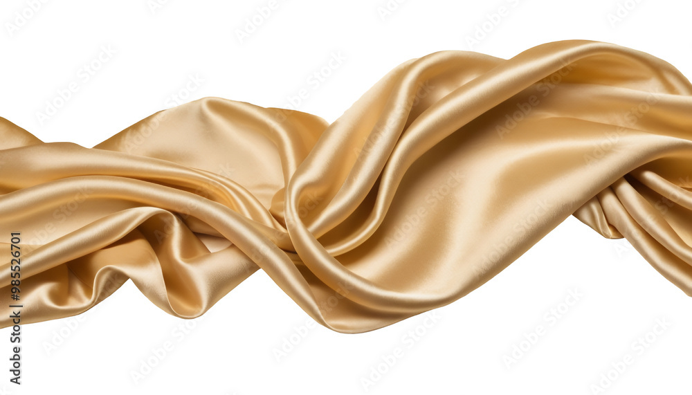 background flying silk olated satin waving fabric golden cloth fabric isolated silk flying draped airy clothes foulard attaching bow flag three-dimensional wind veiled wave cape gold abstract