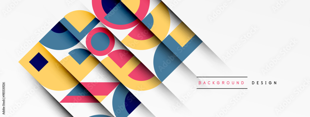 Geometric design abstract background - circles squares Geometric design abstract background - circles squares
