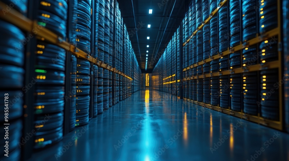 Fototapeta premium Server Room Interior