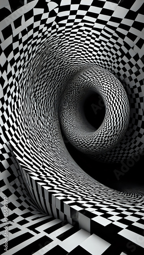 Abstraktion Volumetrische geometrische Fantasie 9х16. Hintergrund für das Design 3. photo