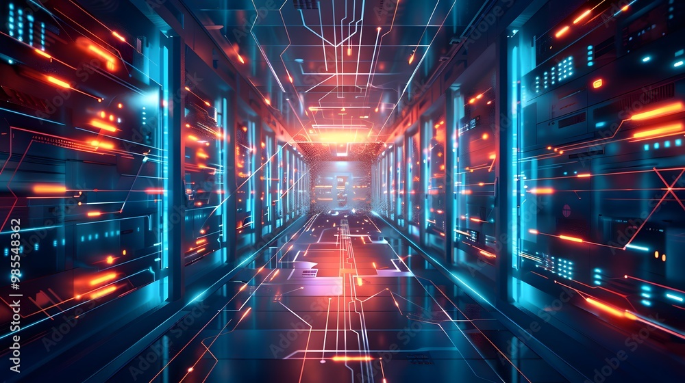 a system expanding to handle increasing workloads, represented by an adaptable infrastructure with added resources, maintaining high performance as demand grows a system expanding to handle increasing workloads, represented by an adaptable infrastructure with added resources, maintaining high performance as demand grows