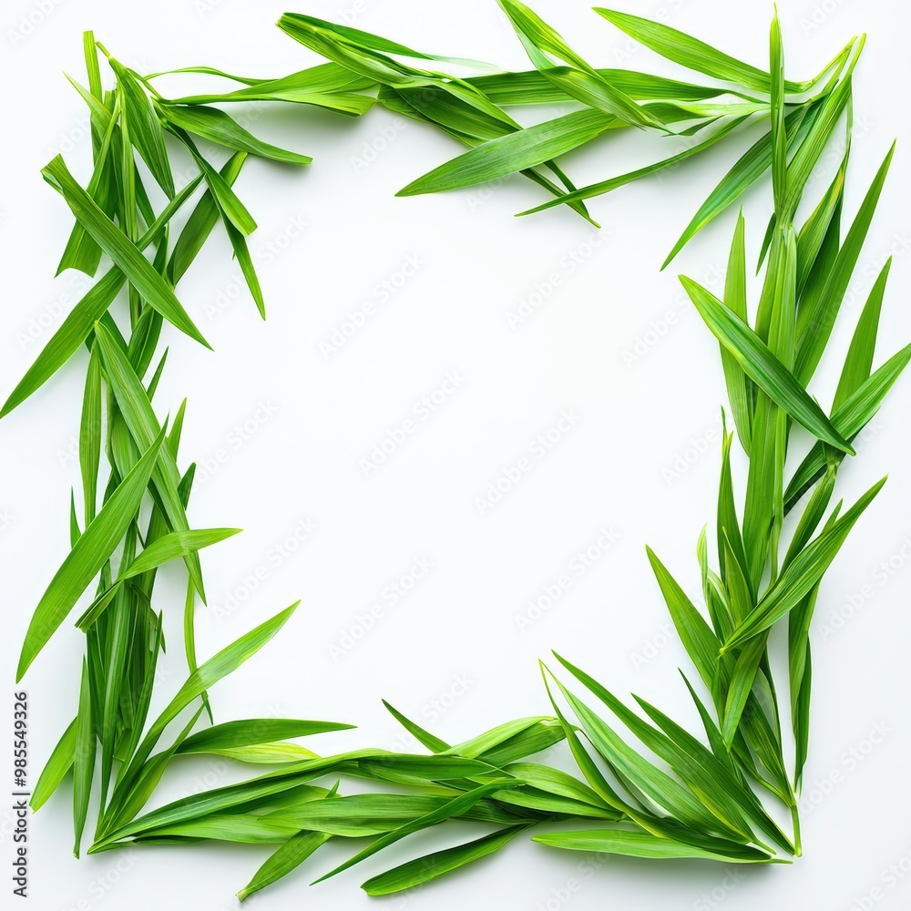 Green leaves frame Green leaves frame