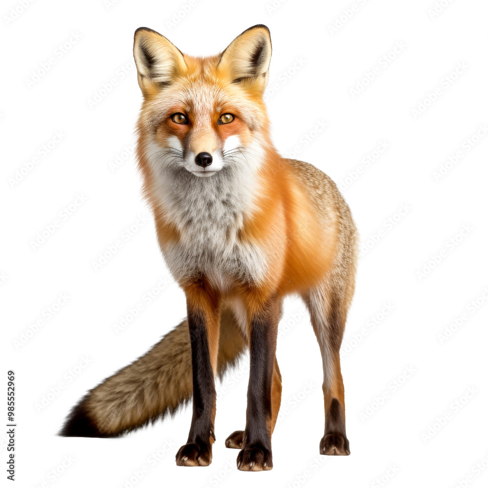 red fox isolated on white red fox isolated on white