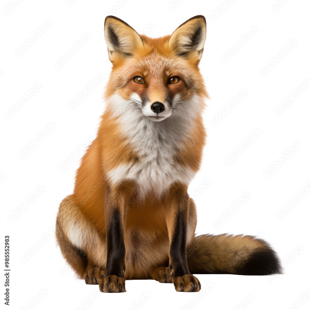 red fox isolated on white red fox isolated on white