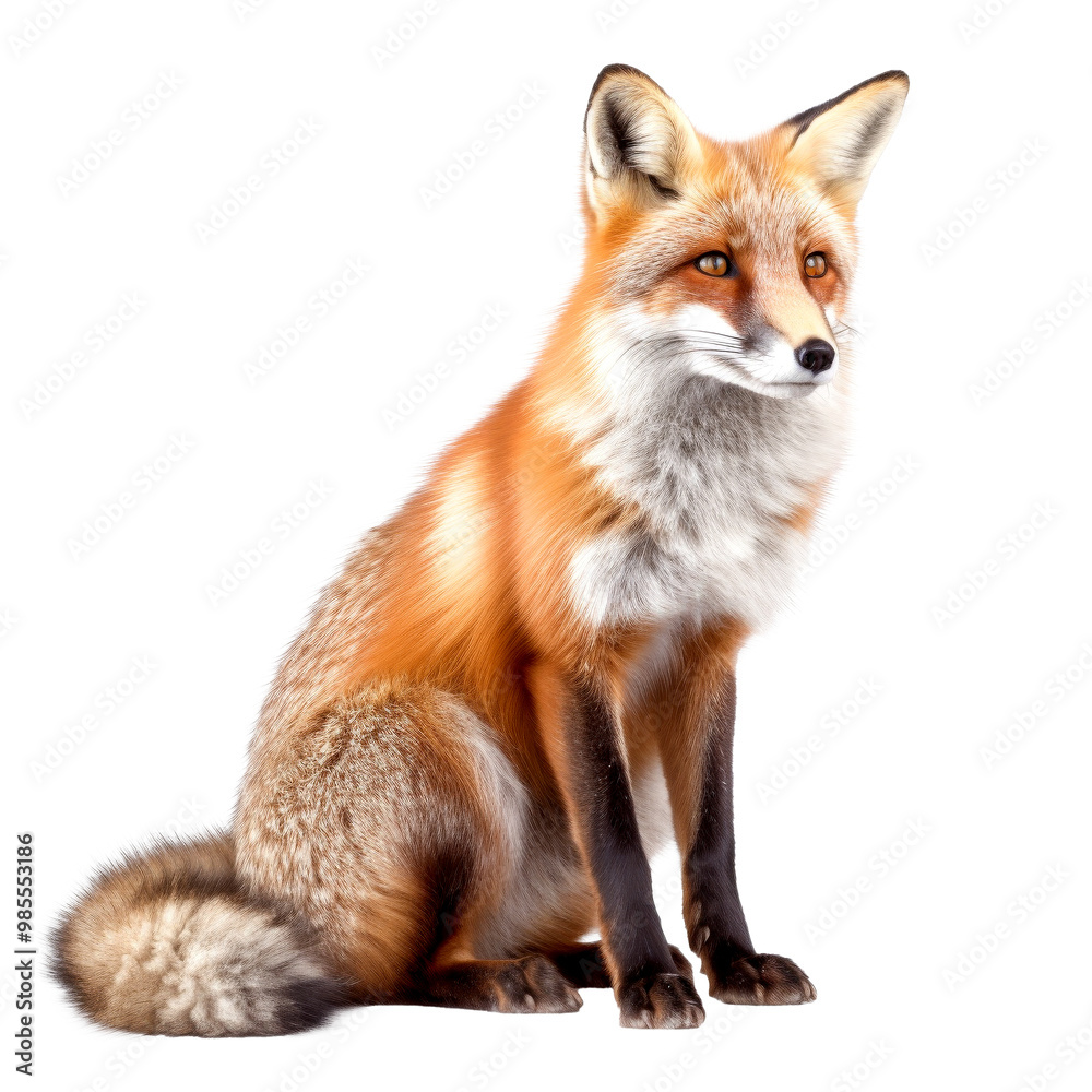 Fototapeta premium red fox isolated on white