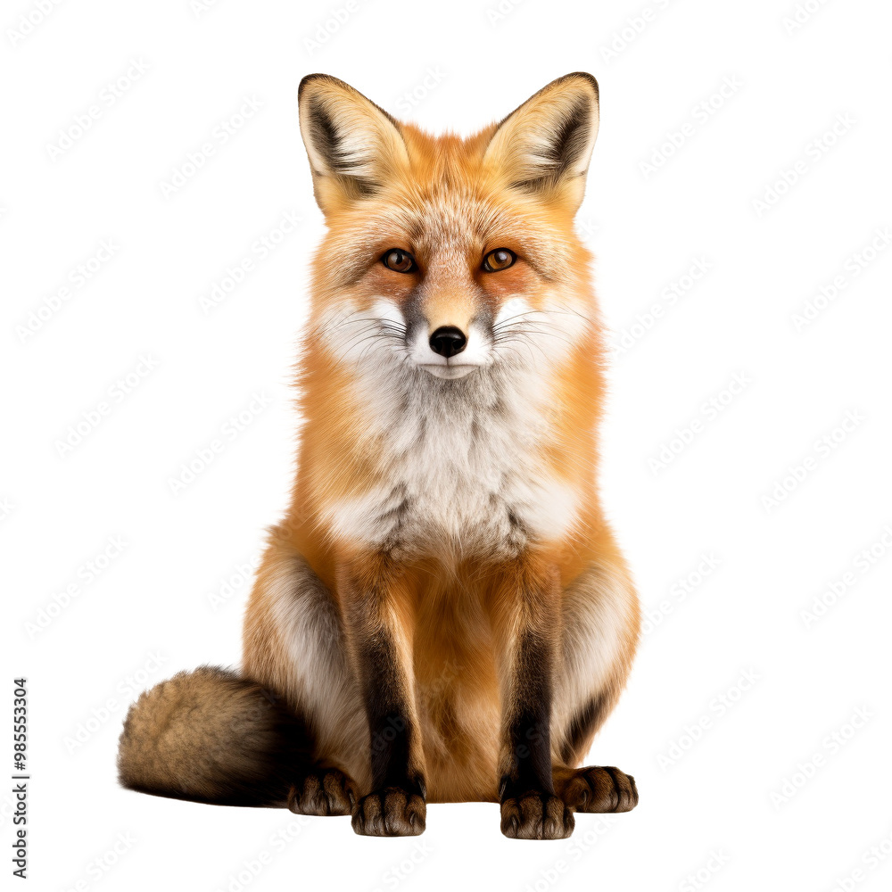 Fototapeta premium red fox isolated on white