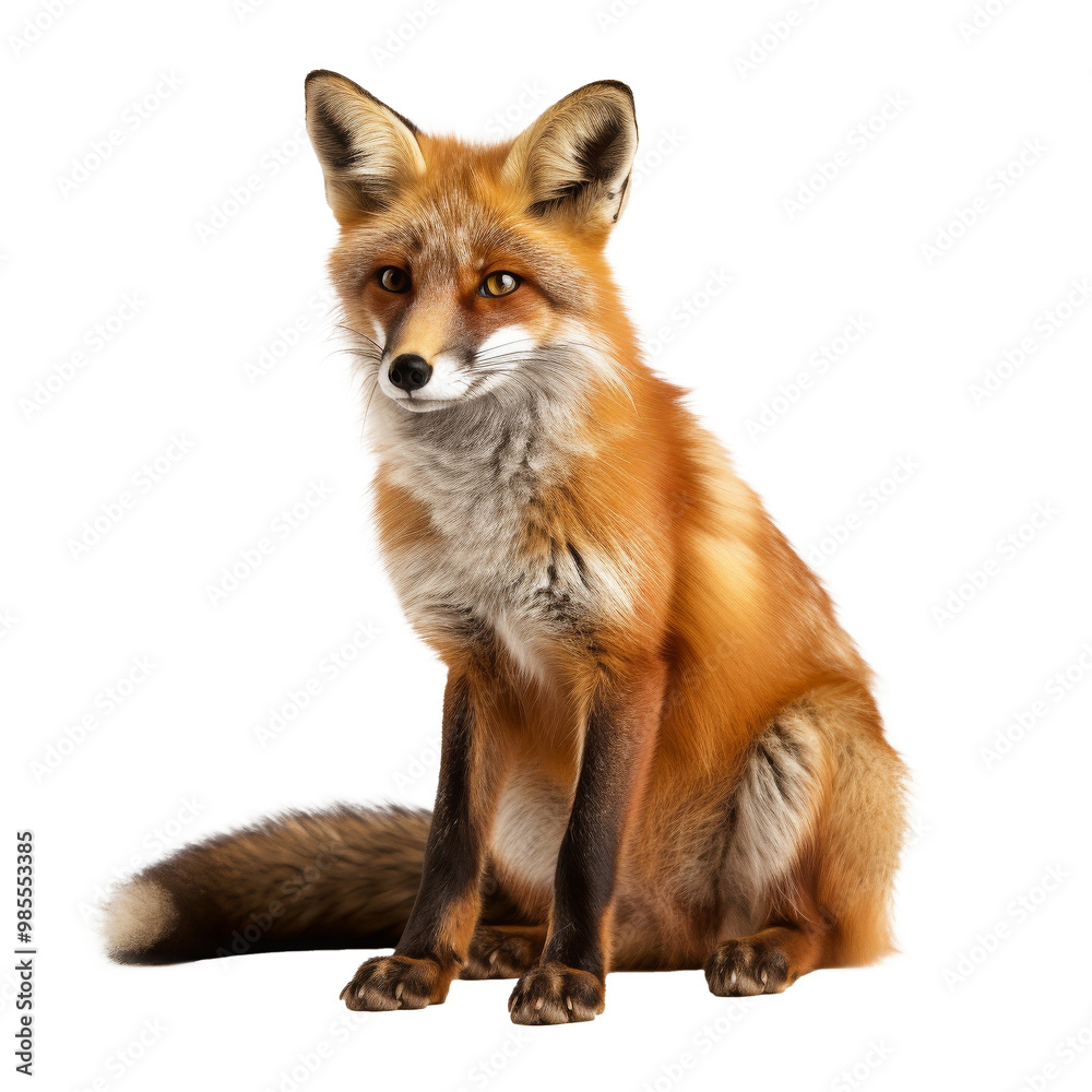 Fototapeta premium red fox isolated on white