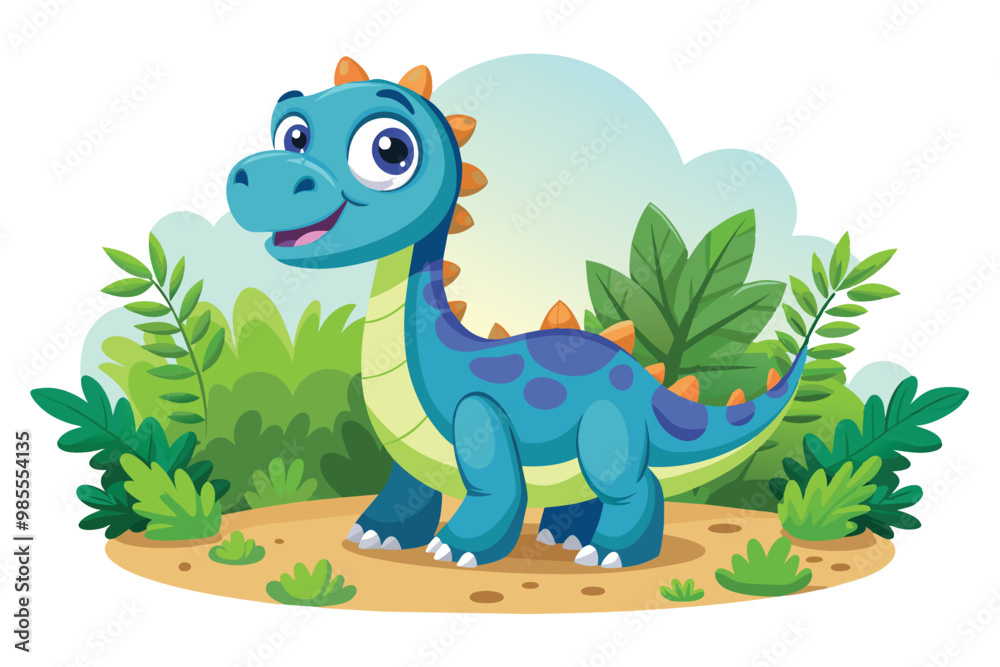 Fototapeta premium Fluffy Tailed Dino Fun