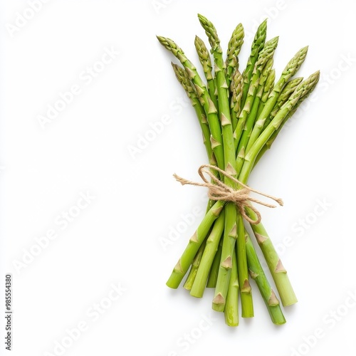 Fresh asparagus isolated on a white background.