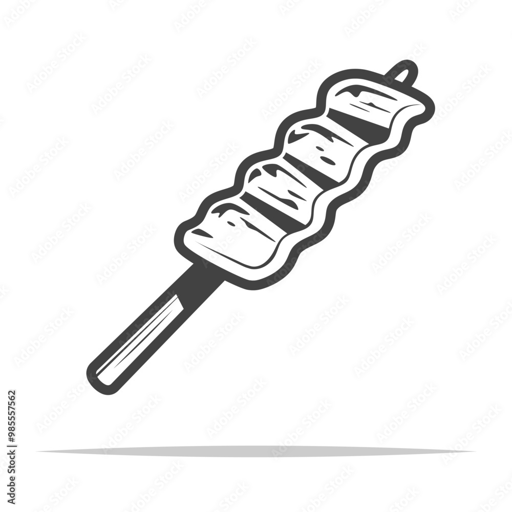 Eomuk korean fish cake icon transparent vector isolated