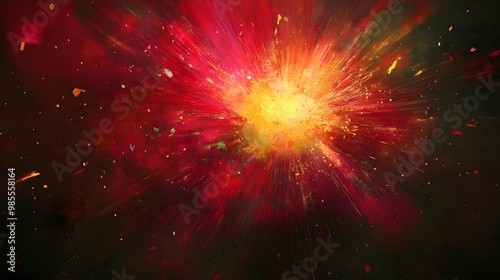 Wallpaper Mural Colorful explosion on a dark background Torontodigital.ca