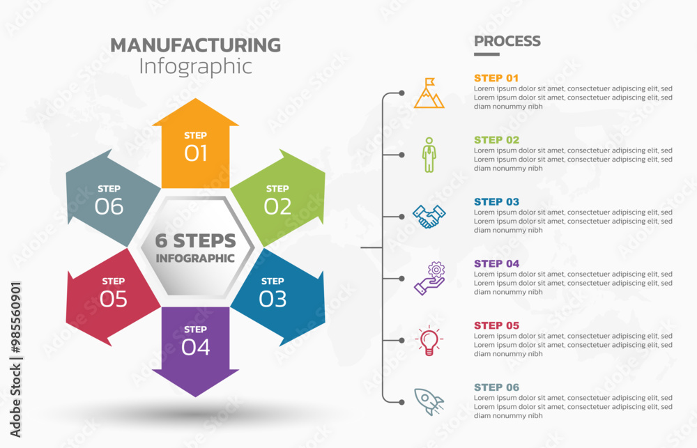 Visual data presentation. Cycle diagram with 6 options. Pie Chart Circle infographic template with 6 steps, options, parts, segments. Business concept. Editable pie chart with sectors. Single layer. Visual data presentation. Cycle diagram with 6 options. Pie Chart Circle infographic template with 6 steps, options, parts, segments. Business concept. Editable pie chart with sectors. Single layer.