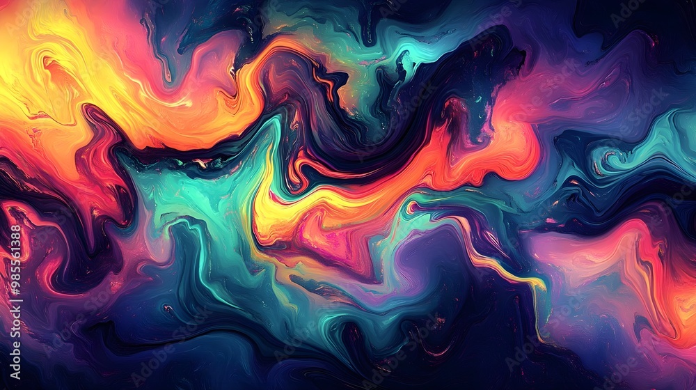 Colorful fluid abstract design in motion Colorful fluid abstract design in motion