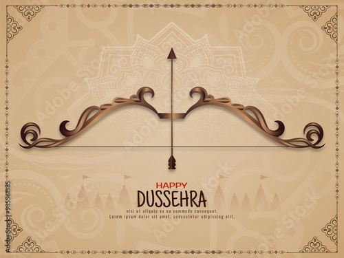 Happy Dussehra hindu festival vijayadashami background design