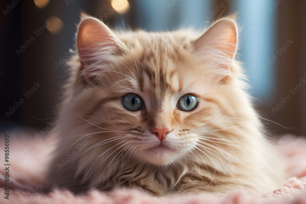 Smiling Cat: A close-up illustration of an adorable cat with a sweet smile Smiling Cat: A close-up illustration of an adorable cat with a sweet smile