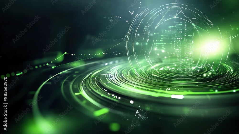 Clean green futuristic texture with digital effects and abstract designs, perfect for a modern and tech-savvy design space Clean green futuristic texture with digital effects and abstract designs, perfect for a modern and tech-savvy design space