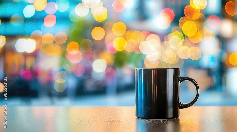 A captivating time-lapse of a coffee mug against a dynamic changing background, featuring ample copy space for creative design or marketing needs. A captivating time-lapse of a coffee mug against a dynamic changing background, featuring ample copy space for creative design or marketing needs.