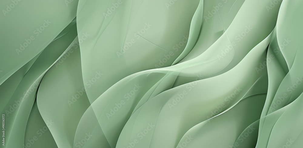 Abstract Green Waves Background Abstract Green Waves Background