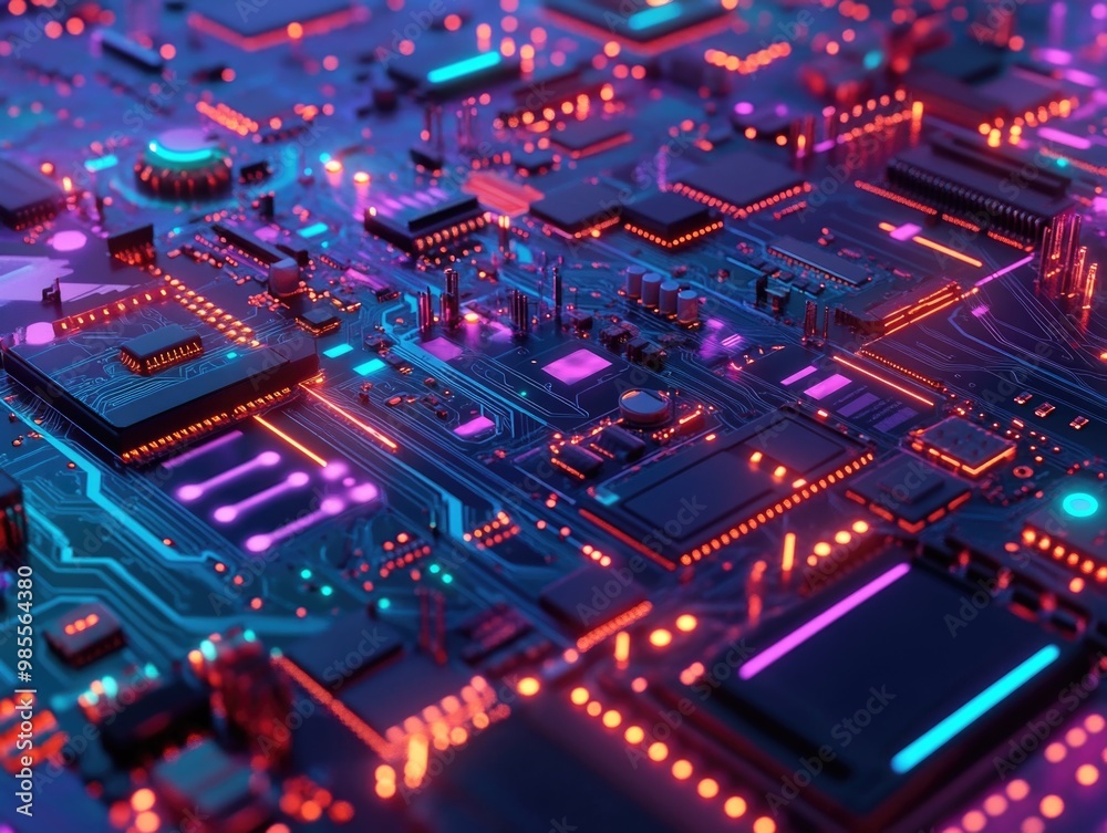 Computer Circuit Board Close Up Computer Circuit Board Close Up