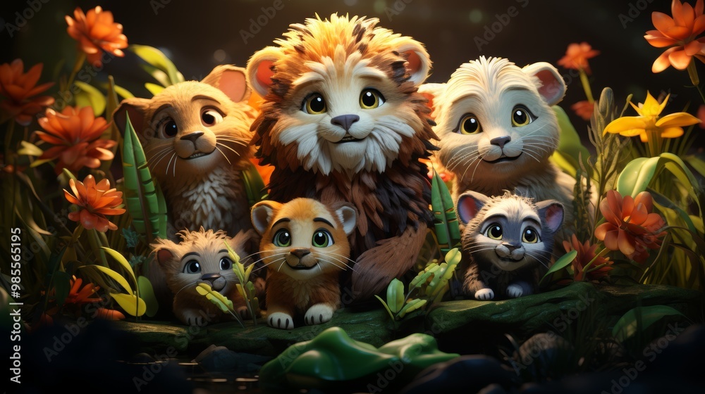 Obraz premium World Animal Day is a global celebration aimed at raising awareness for animal rights and welfare, encouraging action to protect animals and their habitats