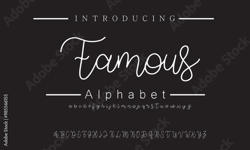 Sophisticated Script Signature Font for High-End Fashion Branding, Invitations, and Social Media Graphics