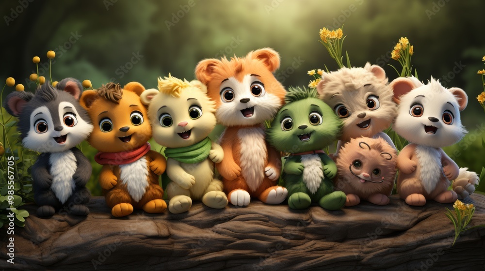 Naklejka premium World Animal Day is a global celebration aimed at raising awareness for animal rights and welfare, encouraging action to protect animals and their habitats