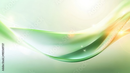 Delicate green background with a glowing halo effect and smooth transitions, ideal for a soothing and modern design