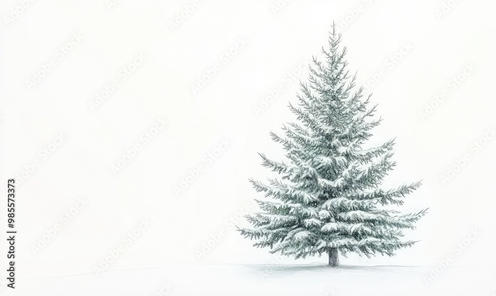 A white tree with snow on it is the main focus of the image A white tree with snow on it is the main focus of the image
