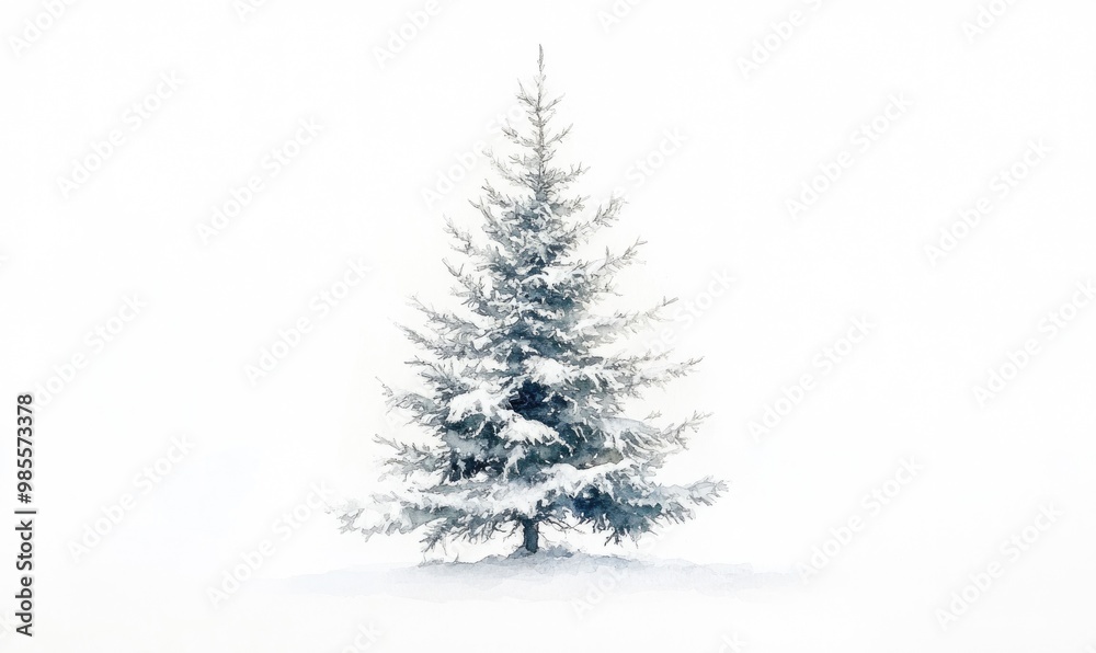 A white Christmas tree is the focal point of the image A white Christmas tree is the focal point of the image