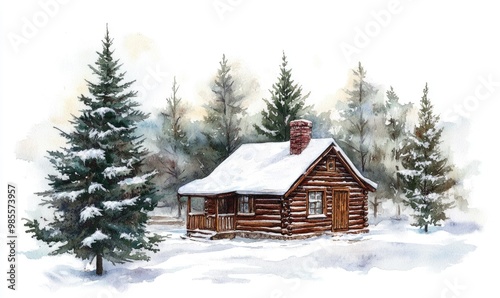 A cabin in the woods with a chimney and a fireplace