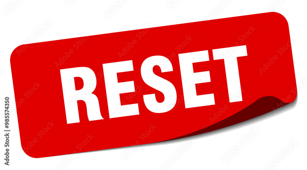 RESET STICKER RESET STICKER