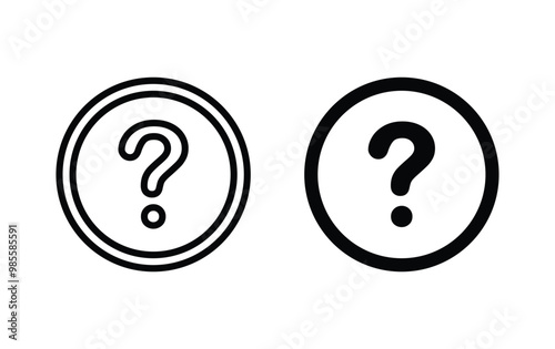 Question icon, question sign vector