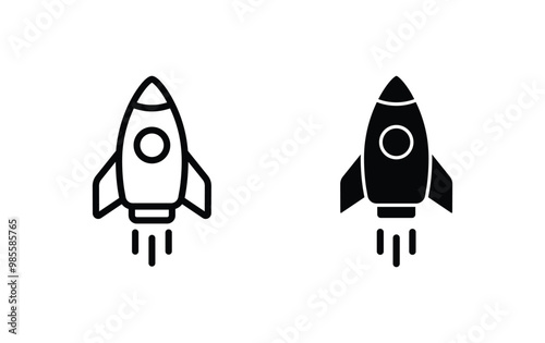 Rocket icon, Rocket sign vector